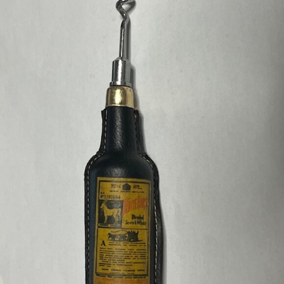 VTG Leather Wine Opener Corkscrew White Horse Blended Scotch Advertising 6.5" - Picture 2 of 15